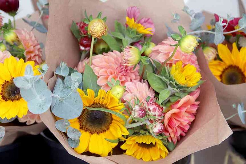 Lynn Kutter/Enterprise-Leader Windmill Gardens of Prairie Grove offered freshly cut flower bouquets in a flower stand off Viney Grove Road. The season has ended for 2025 but look for it again in 2026.