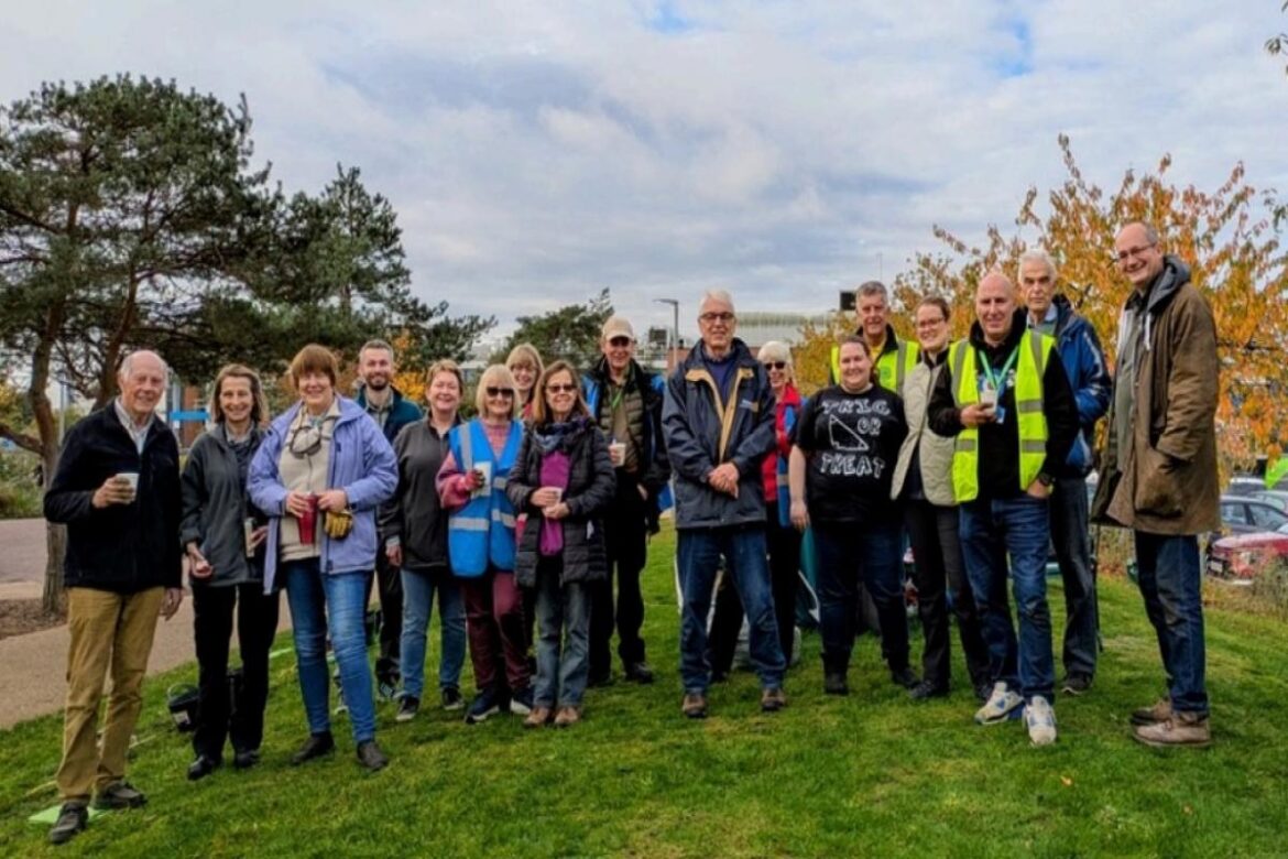 Colchester Rotary Clubs plant crocuses at Hospital garden for End Polio Day Colchester Evening Gazette