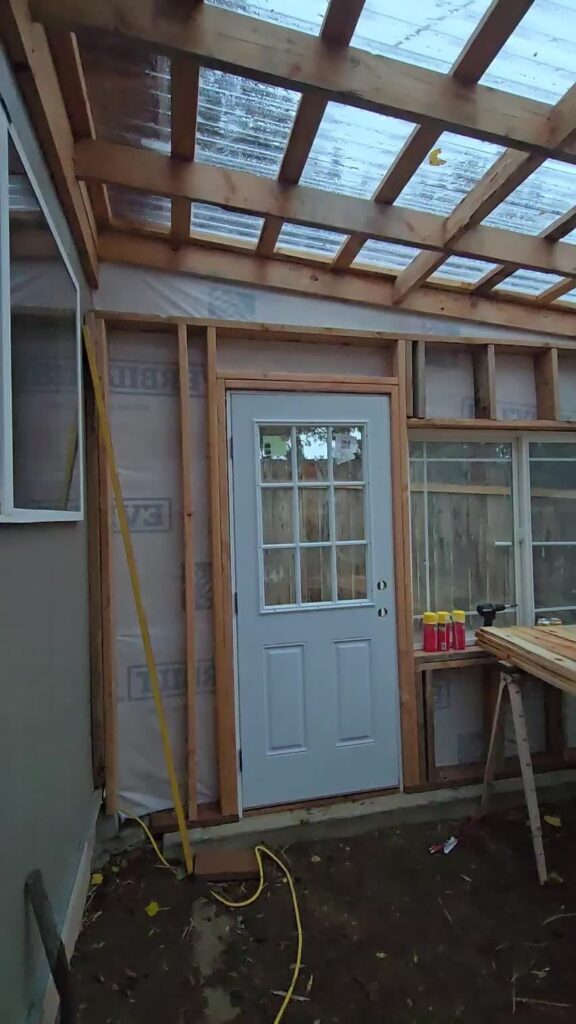 I got the roof on just in time.