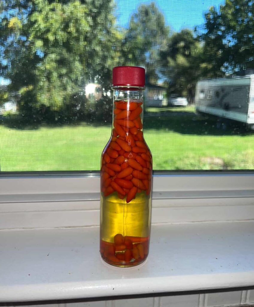 Hot Vinegar (Pequin Peppers)