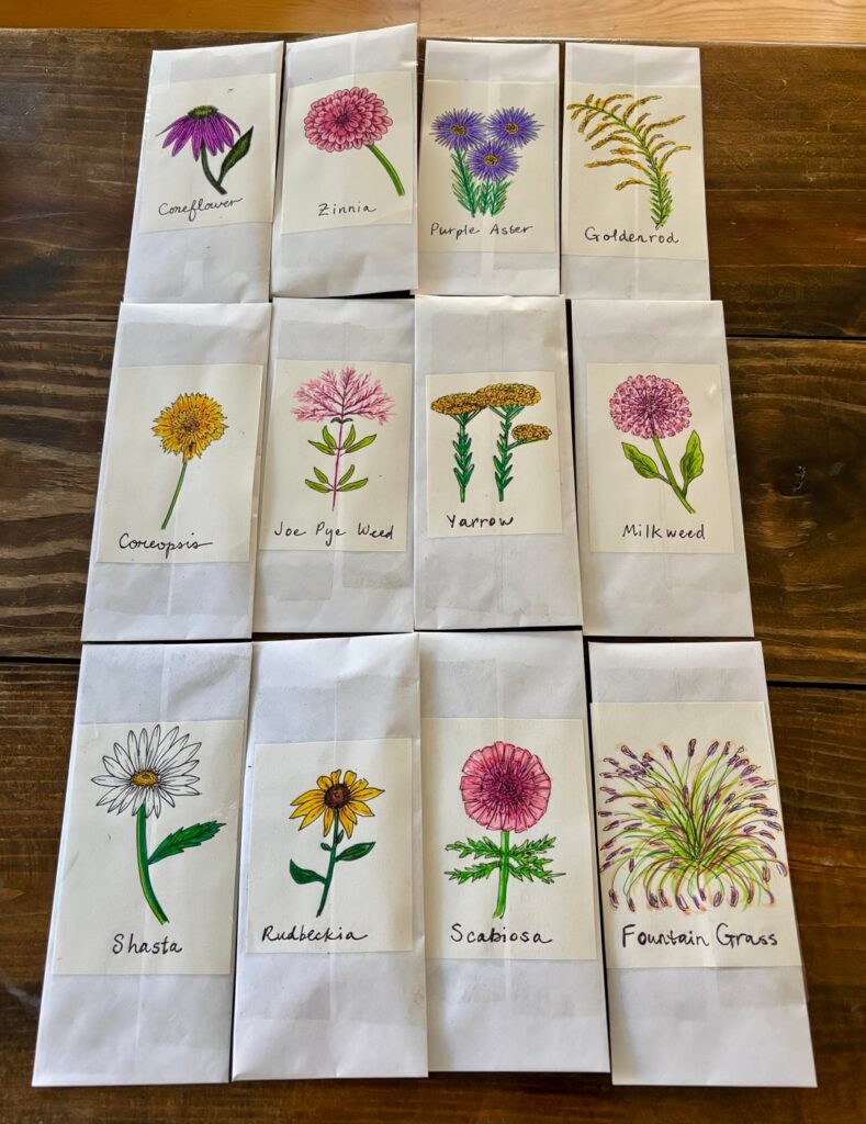 Drew labels for my saved seeds this year ✍🏻