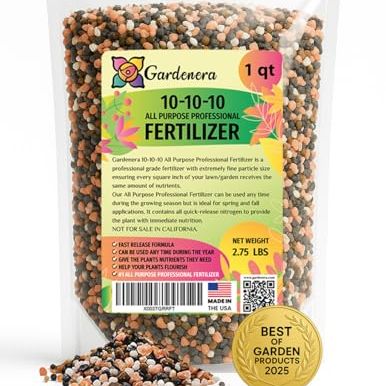 &#119809;&#119812;&#119826;&#119827;&#119826;&#119812;&#119819;&#119819;&#119812;&#119825; 10-10-10 Plant Fertilizer Slow Release | 10 10 10 All Purpose Fertilizer for Fruit Trees, Evergreens, Vegetables, Arborvitae, Fig Trees, Shrubs, Pines, Oaks, Flowers [1 Quart]
