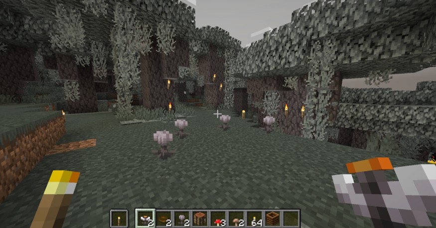 Eyeblossoms Closed in Day Minecraft