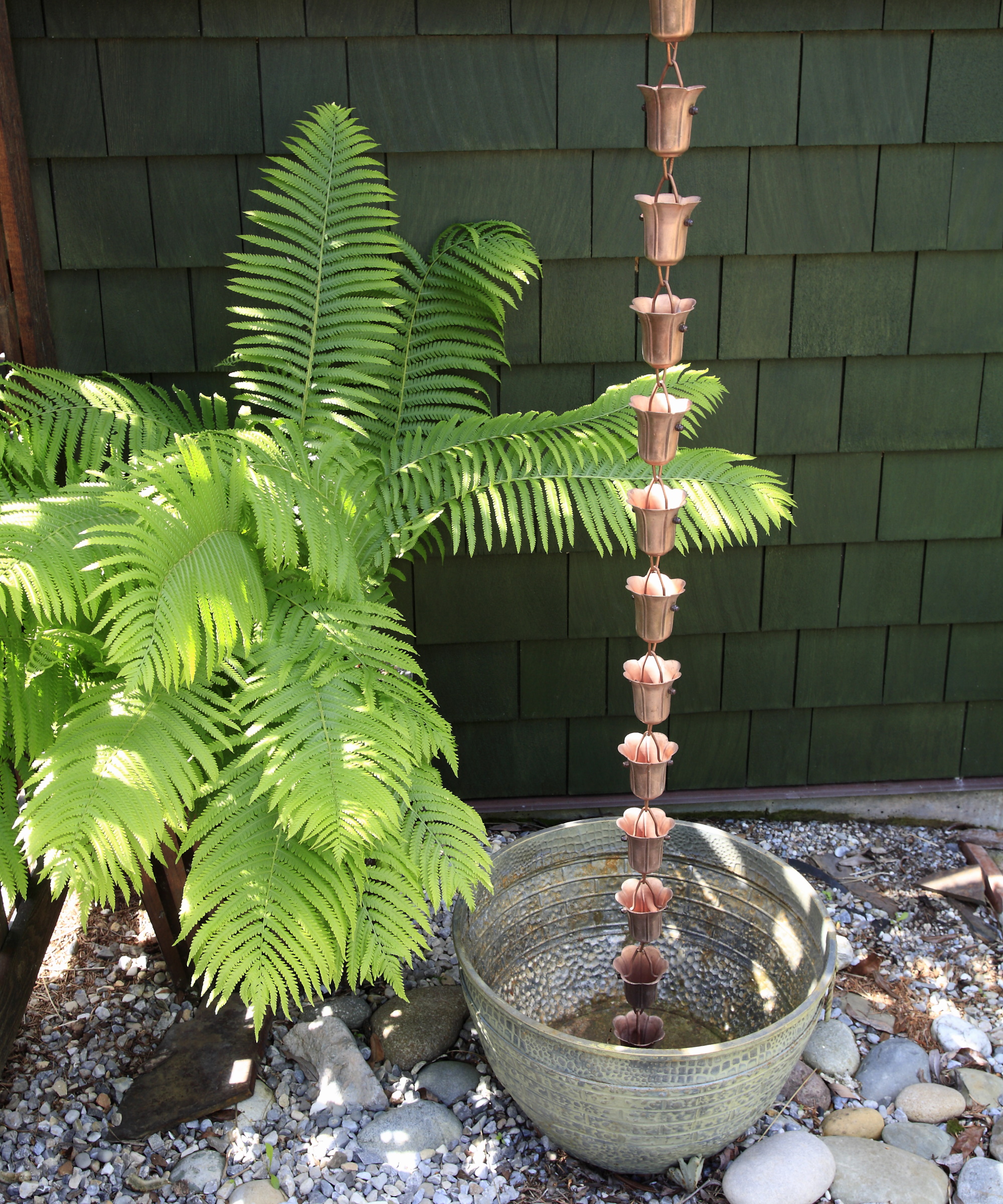 Rain chain dish