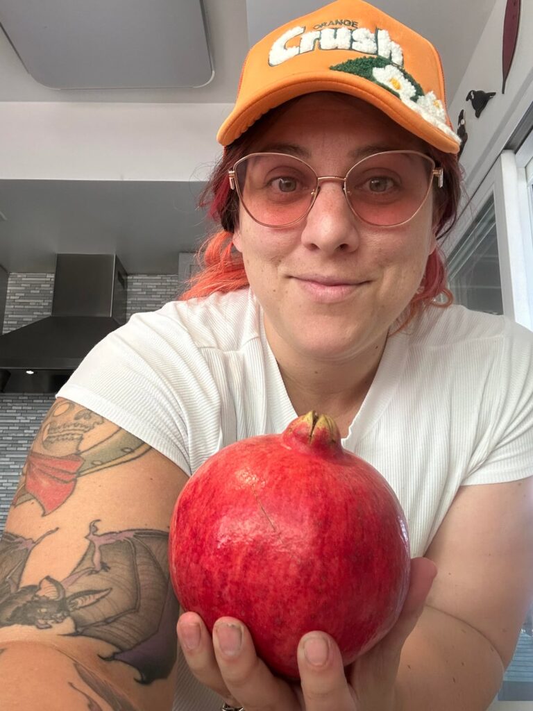 Finally picked this 2lb Pomegranate that’s almost as big as my head!