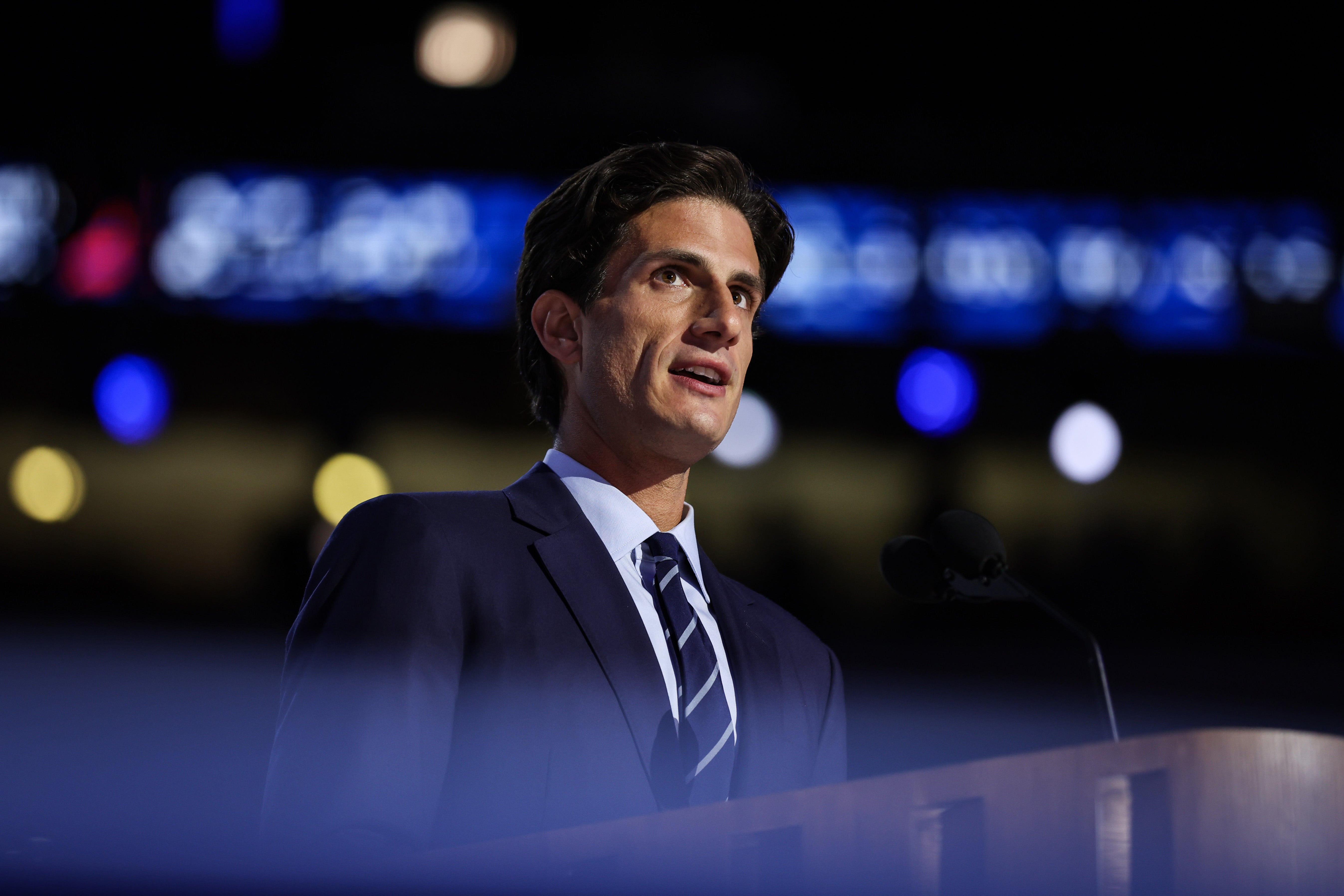 Schlossberg has been a frequent critic of Donald Trump’s administration, and is calling on voters to ‘stop’ the Republican leader at the midterms