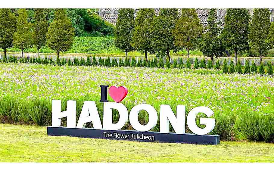I love Hadong sign