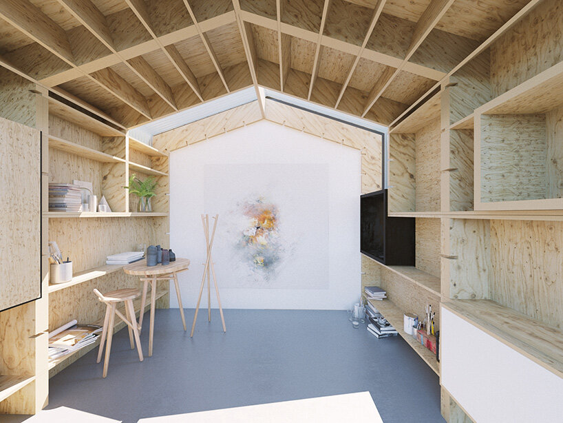 these modular, customizable cabins for work or play can be designed like minecraft