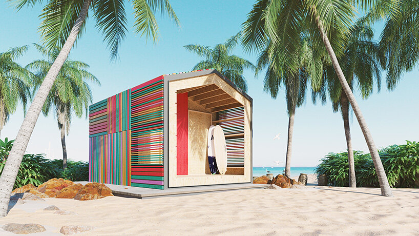 these modular, customizable cabins for work or play can be designed like minecraft