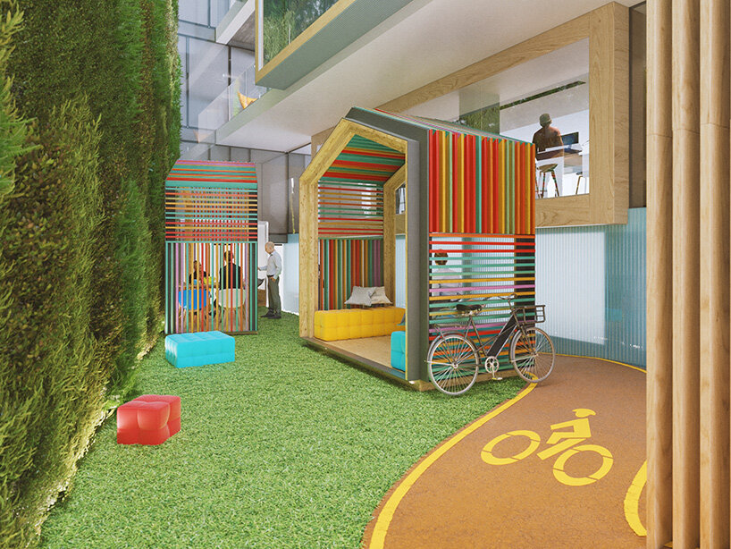 these modular, customizable cabins for work or play can be designed like minecraft