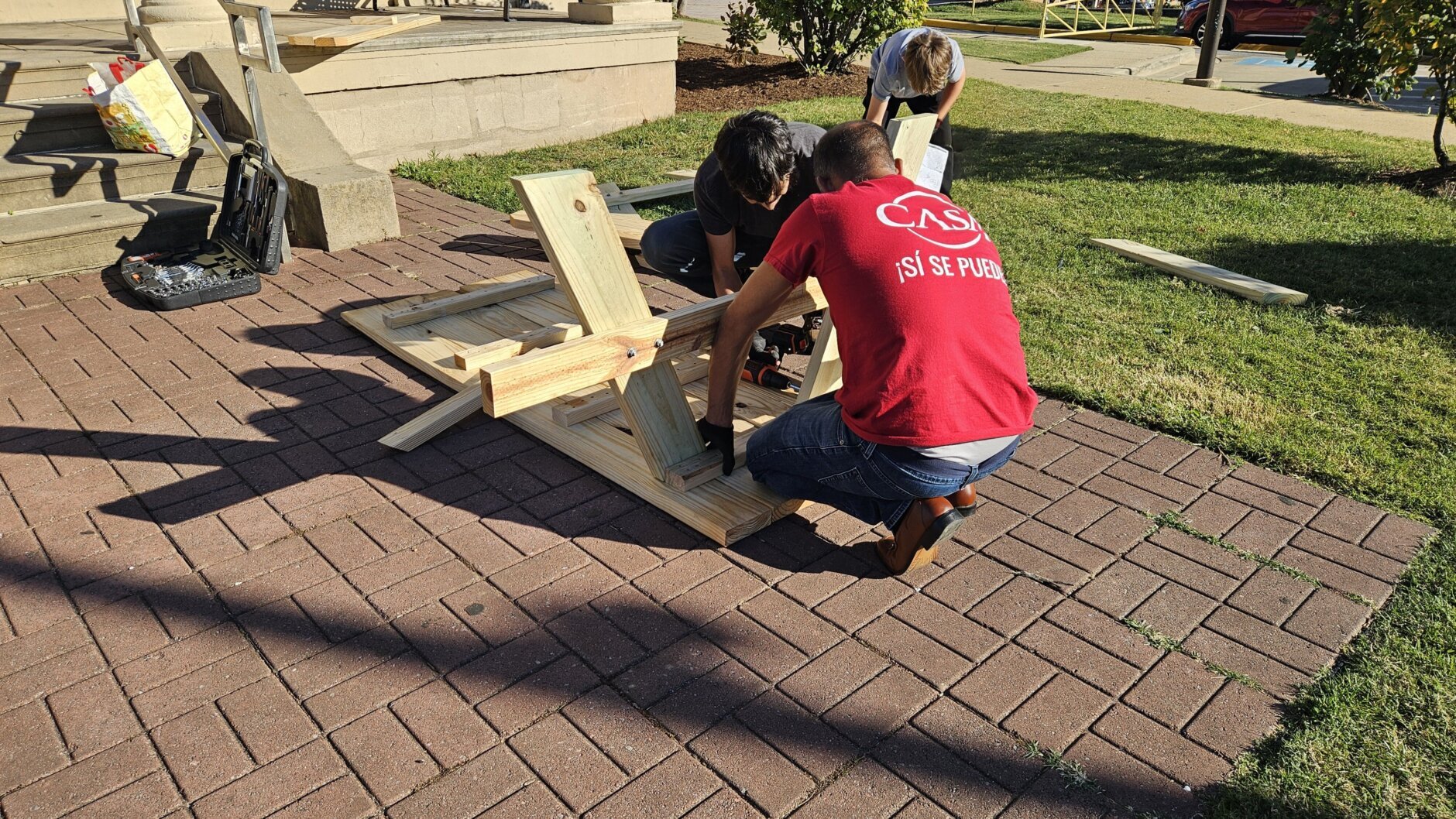 A picnic table