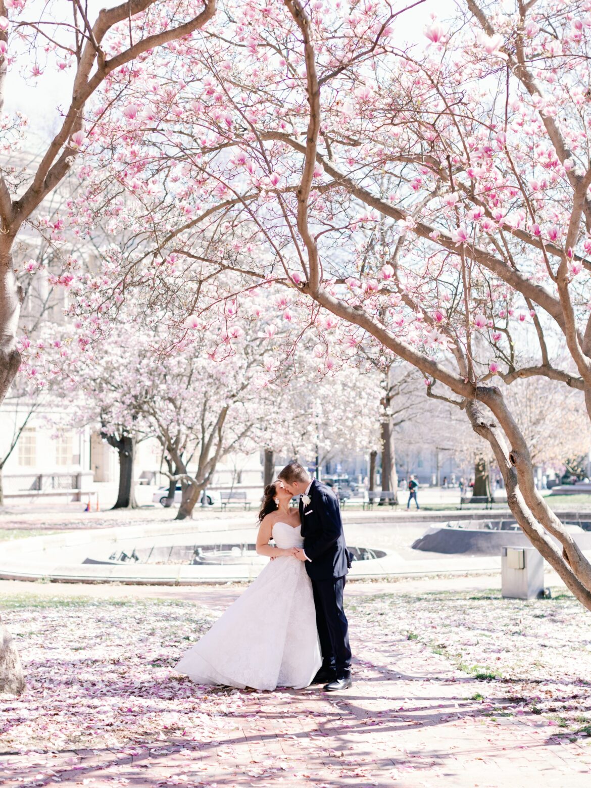 Planning a Cherry Blossom Wedding? Check Out These Peak Bloom Portraits for Inspiration. OurWeddingDay-107