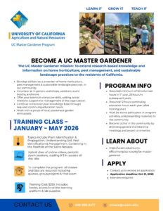  Become a UC Master Gardener of Mariposa County