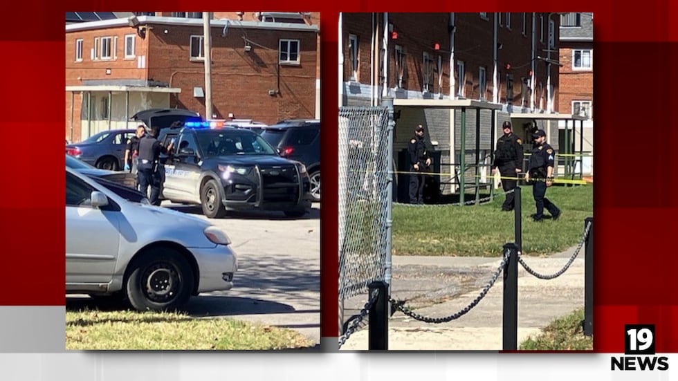There’s a large police presence Friday afternoon at a Cleveland apartment complex.