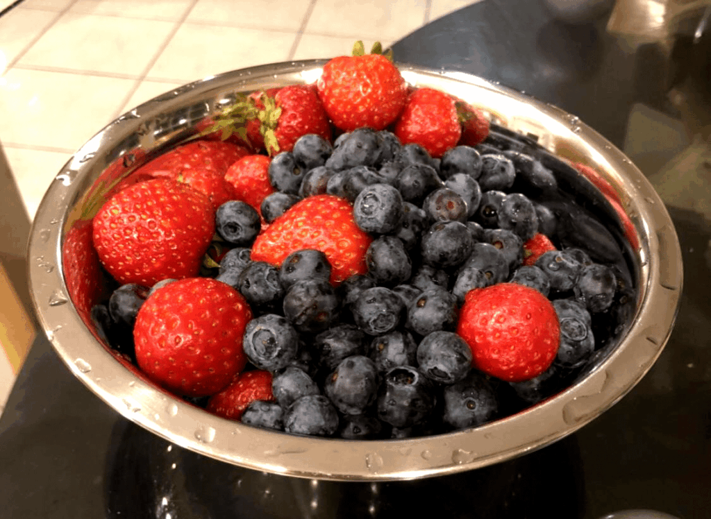 Strawberries and blueberries