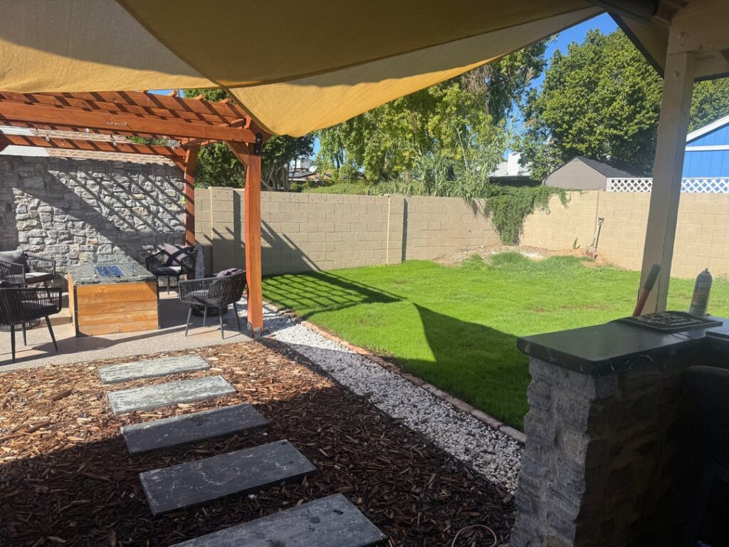 Any recommendations for a tree that can be planted here in my backyard? Against a fence line as shown. Any recommendations for a tree that can be planted here in my backyard? Against a fence line as shown.