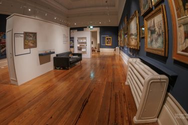 Inside one of the refurbished art galleries at the Harris Pic: Michael Porter Photography