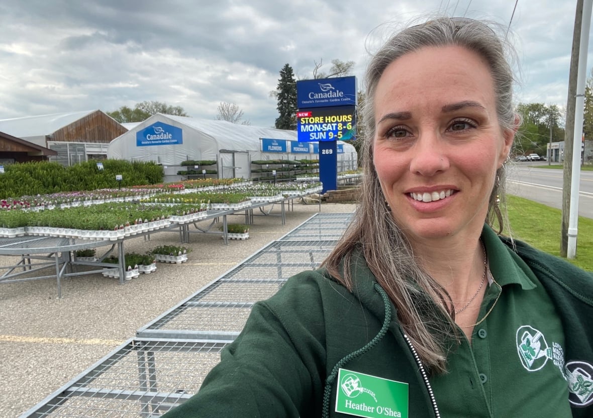 Heather O'Shea, a Certified Master Gardener with the London Middlesex Master Gardeners, at a gardening information session at Canadale Nurseries in early May.