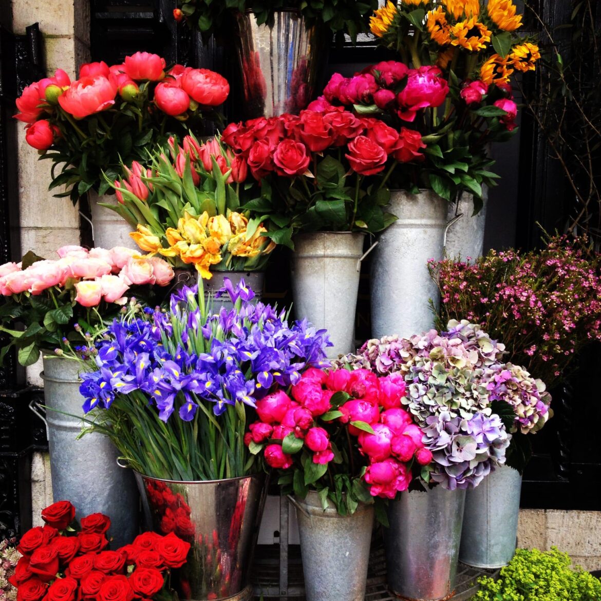 Love the colours of a flower stall