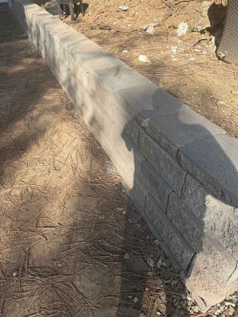 Help with homeless and retaining wall