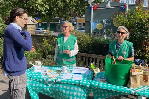 Volunteers from Beautify Balham host a stall at the Balham Big Green Fair
