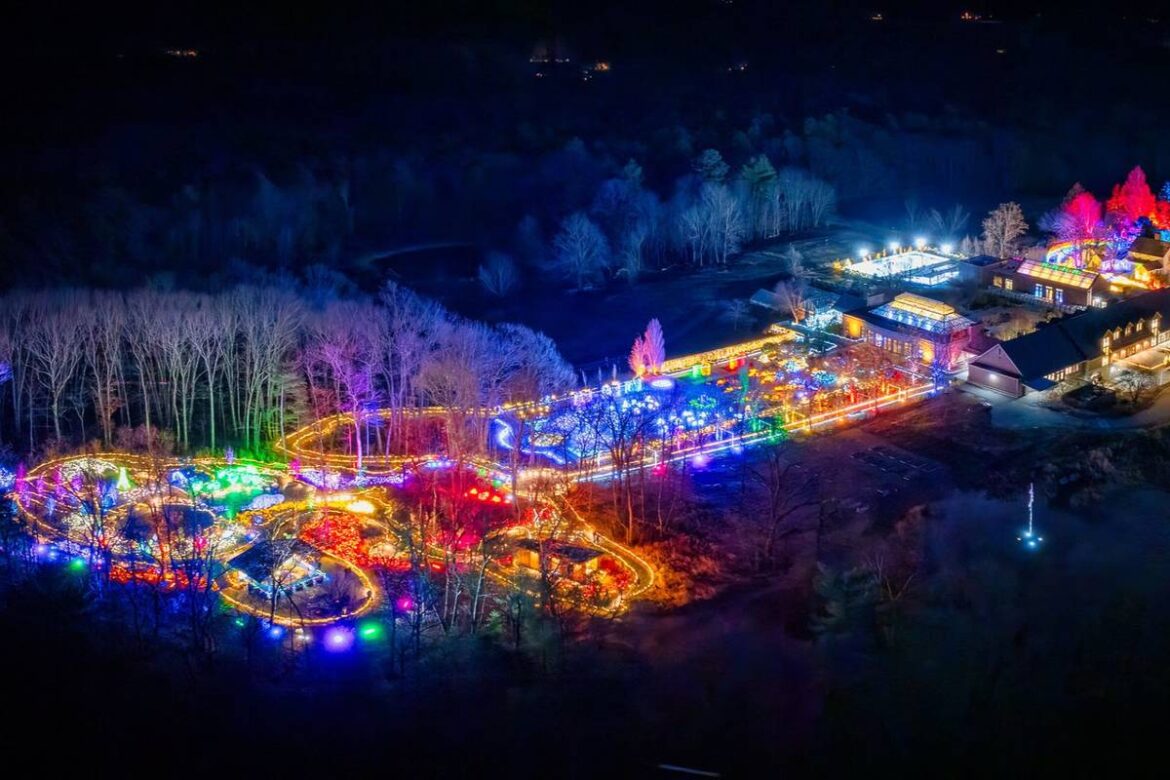 Over Half A Million Dazzling Rainbow Lights To Illuminate This 200-Acre Garden— And It’s Under 1 Hour From Boston Over Half A Million Dazzling Rainbow Lights To Illuminate This 200-Acre Garden— And It's Under 1 Hour From Boston