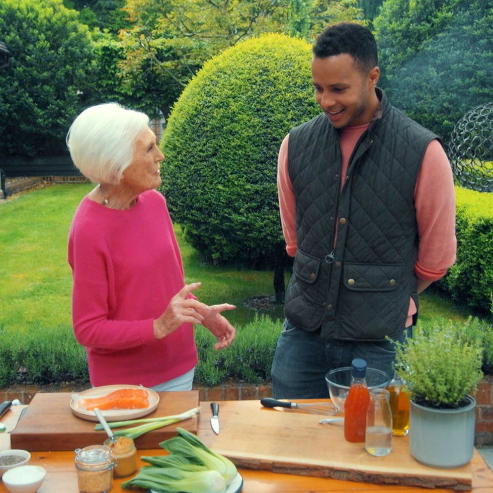 will with mary berry while filming for ﻿mary berry's foolproof dinners
