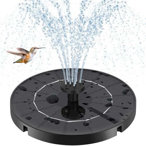 Solar Fountain for Bird Bath, Solar Water Fountain With Multiple Nozzles &amp; Fixed Pipes, Upgraded Version 3.5w Solar Water Pump, Suitable for Bird Bath, Garden, Courtyard, Fish Tank, Outdoor