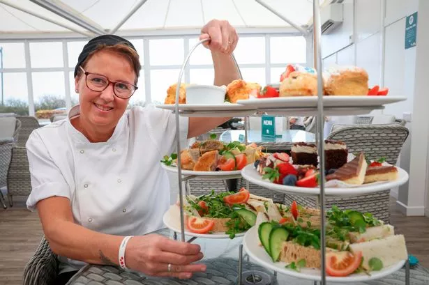 Baker Jo Chambers with afternoon tea at Planters Brookfields Garden Centre in Mapperley Plains