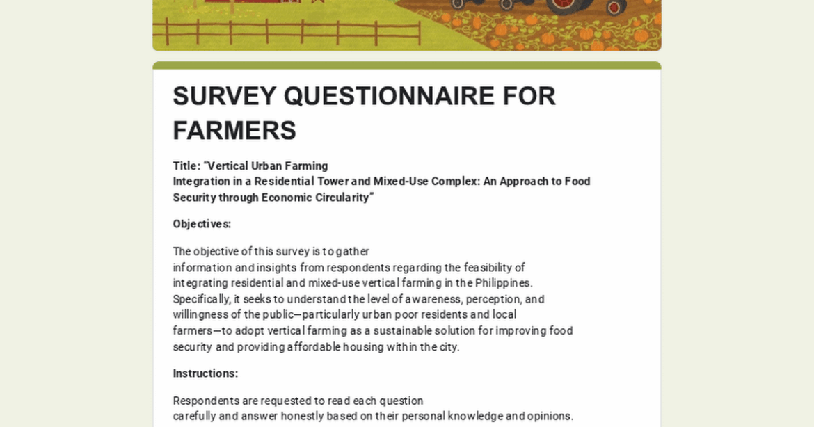 We are looking for crops/vegetable farmers for our survey!! We are looking for crops/vegetable farmers for our survey!!