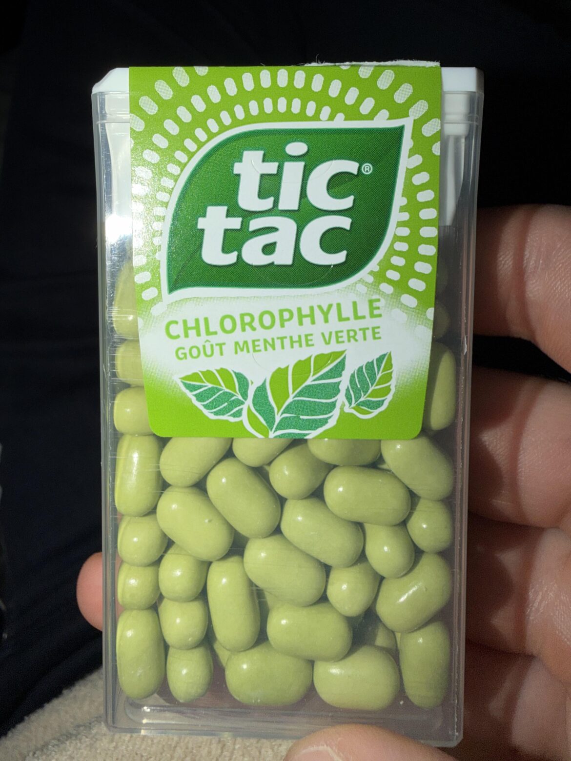Chlorophyll flavoured tic tacs