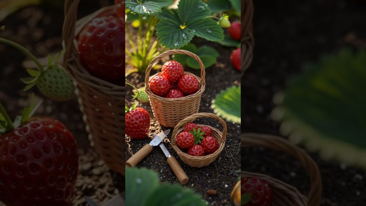 Asaf Harvests Perfect Strawberries in Miniature Ultra 4K Garden ππ Asaf Harvests Perfect Strawberries in Miniature Ultra 4K Garden ππ