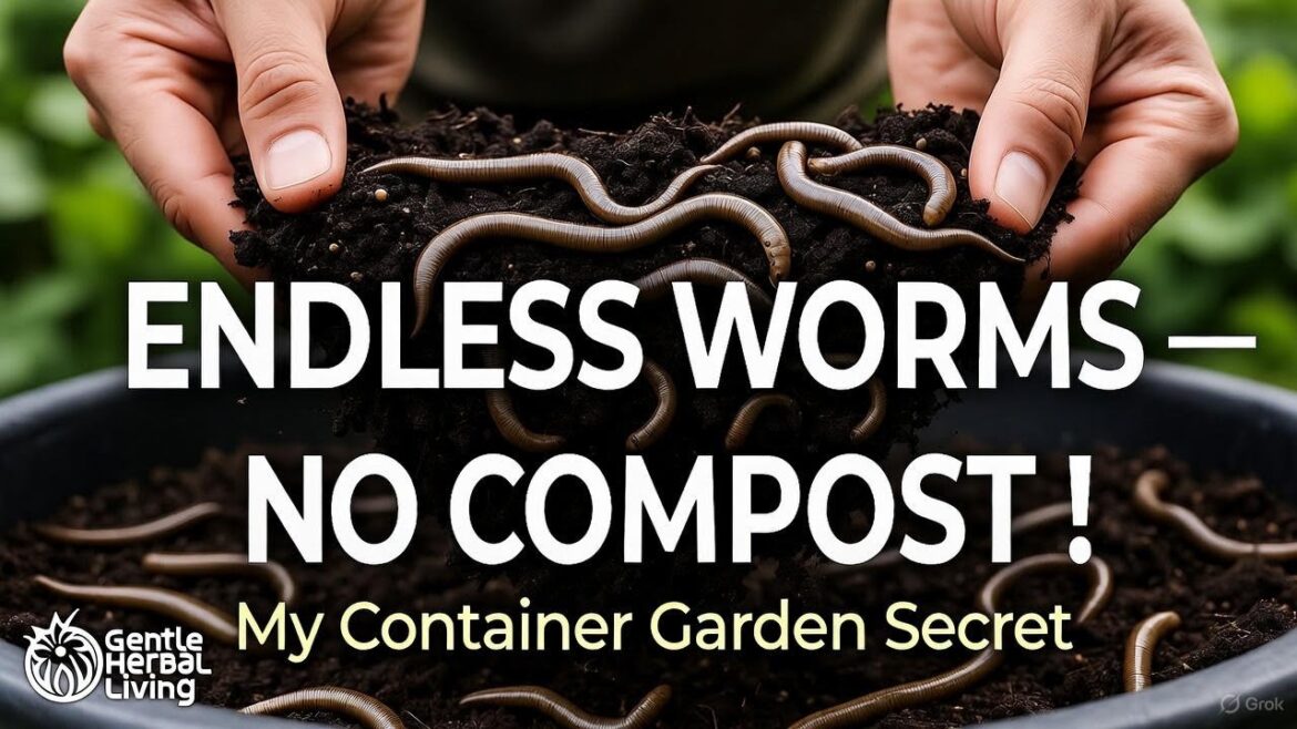 My Container Garden Secret  How I Attract Endless Worms Without Compost!