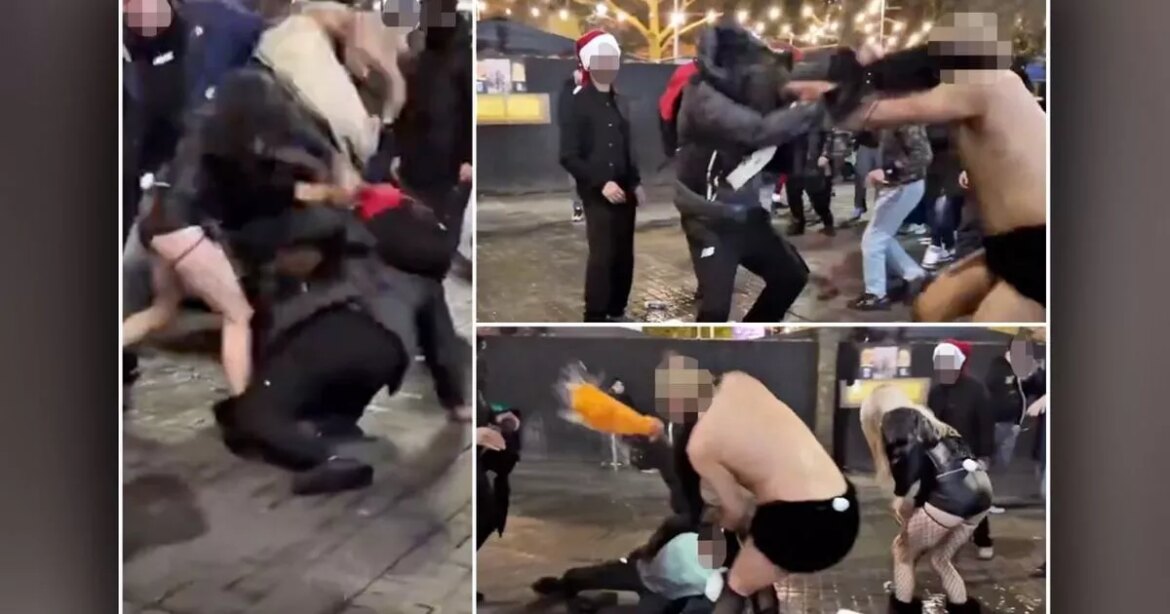 Police make two arrests following Halloween horror brawl in Piccadilly Gardens Manchester Evening News