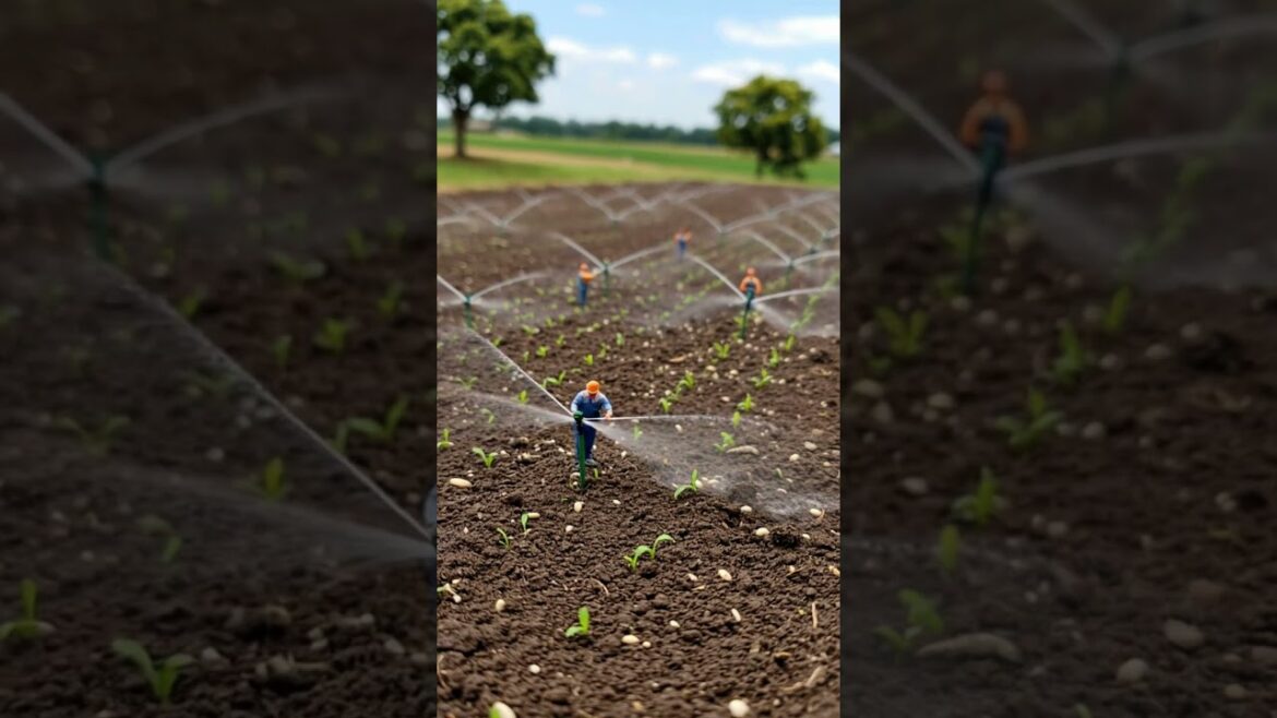 Fertilizing the Field for Wheat Growth | Miniature Farming