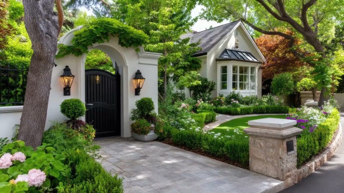 Small Front Yard Perfection | Create a Dream Entryway with Arches & Gates