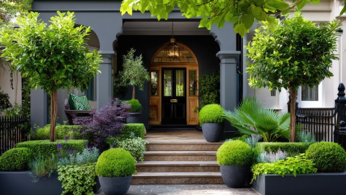 Stylish Entryway Makeover | Small Front Yard Gardens with Stunning Arches & Gates
