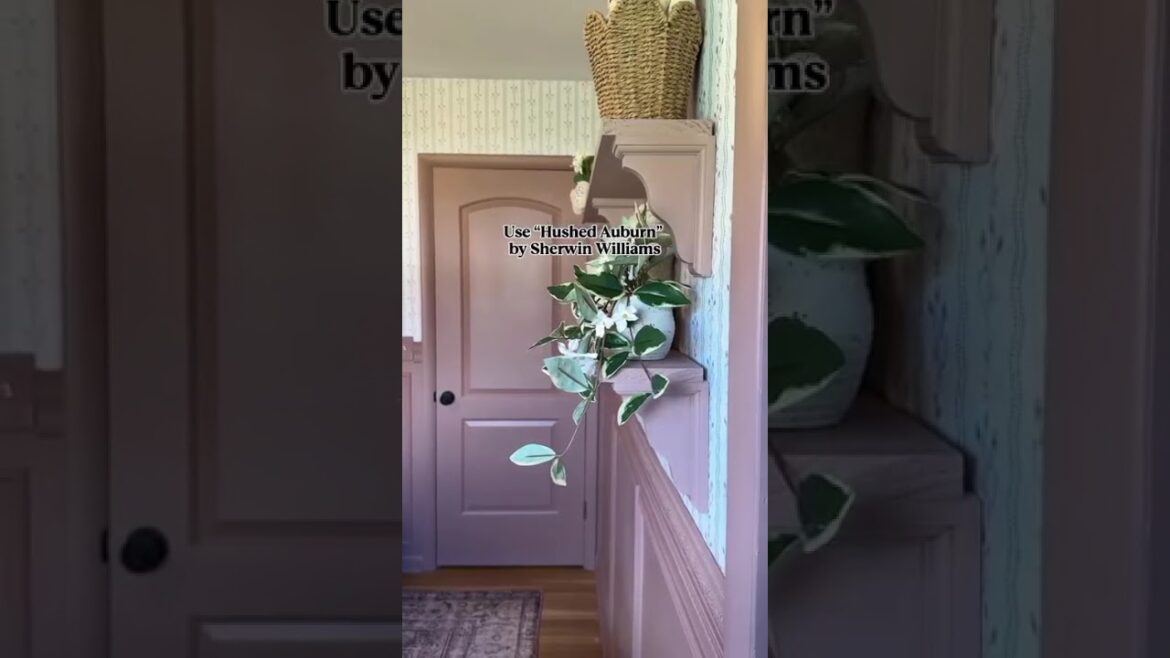 The color is "Hushed Auburn" by Sherwin William