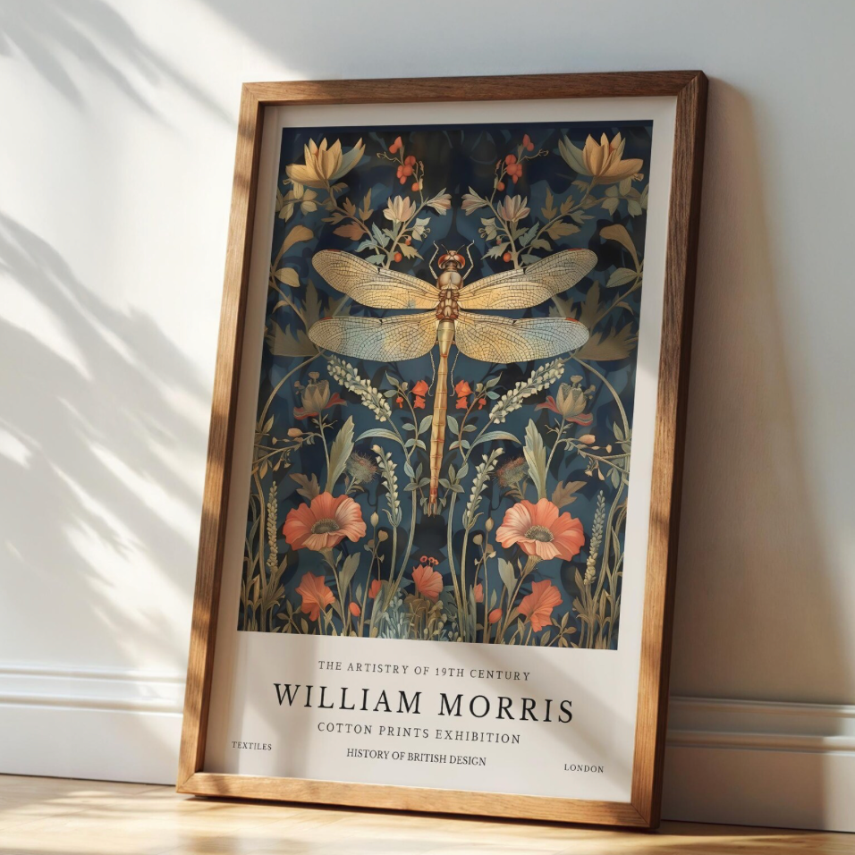 William Morris Dragonfly Print