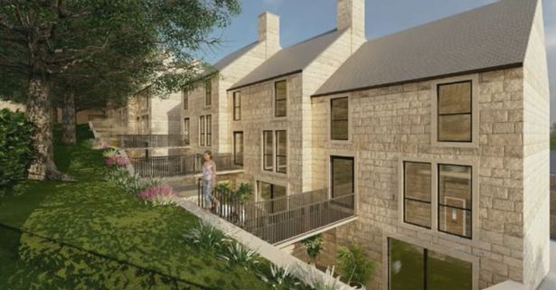 A number of houses will have first floor bridges over 'sunken' gardens to further raised gardens