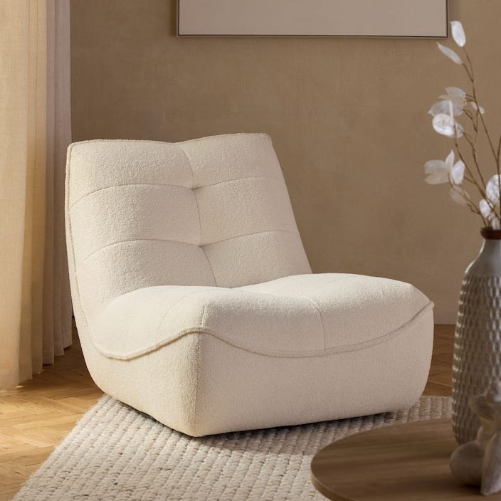 Soft Cosy Boucle Lucca Swivel Accent Chair