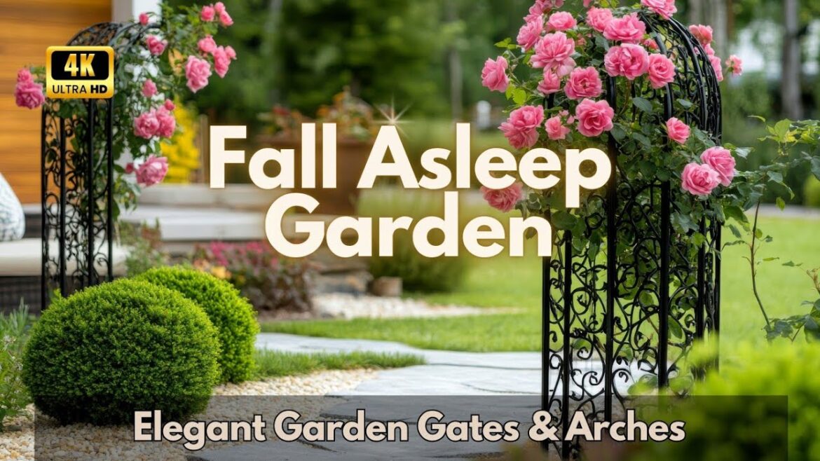 FALL ASLEEP Elegant Garden Ambience | Luxury Small Front Yard with Elegant Garden Gates & Arches