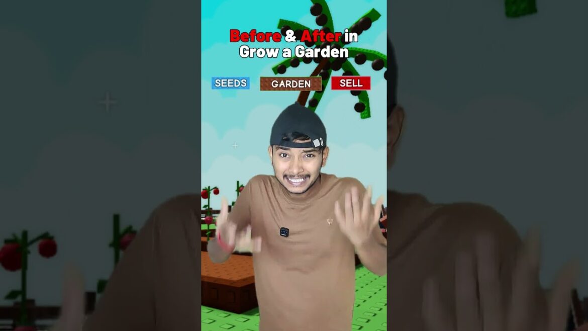 Before & After in Grow a Garden | #roblox #stealabrainrot