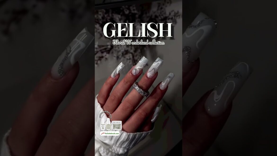 Shimmer and shine #gelish #floralwonderland #GoldenGardenGala #holidaynails2025 #nailwholesale