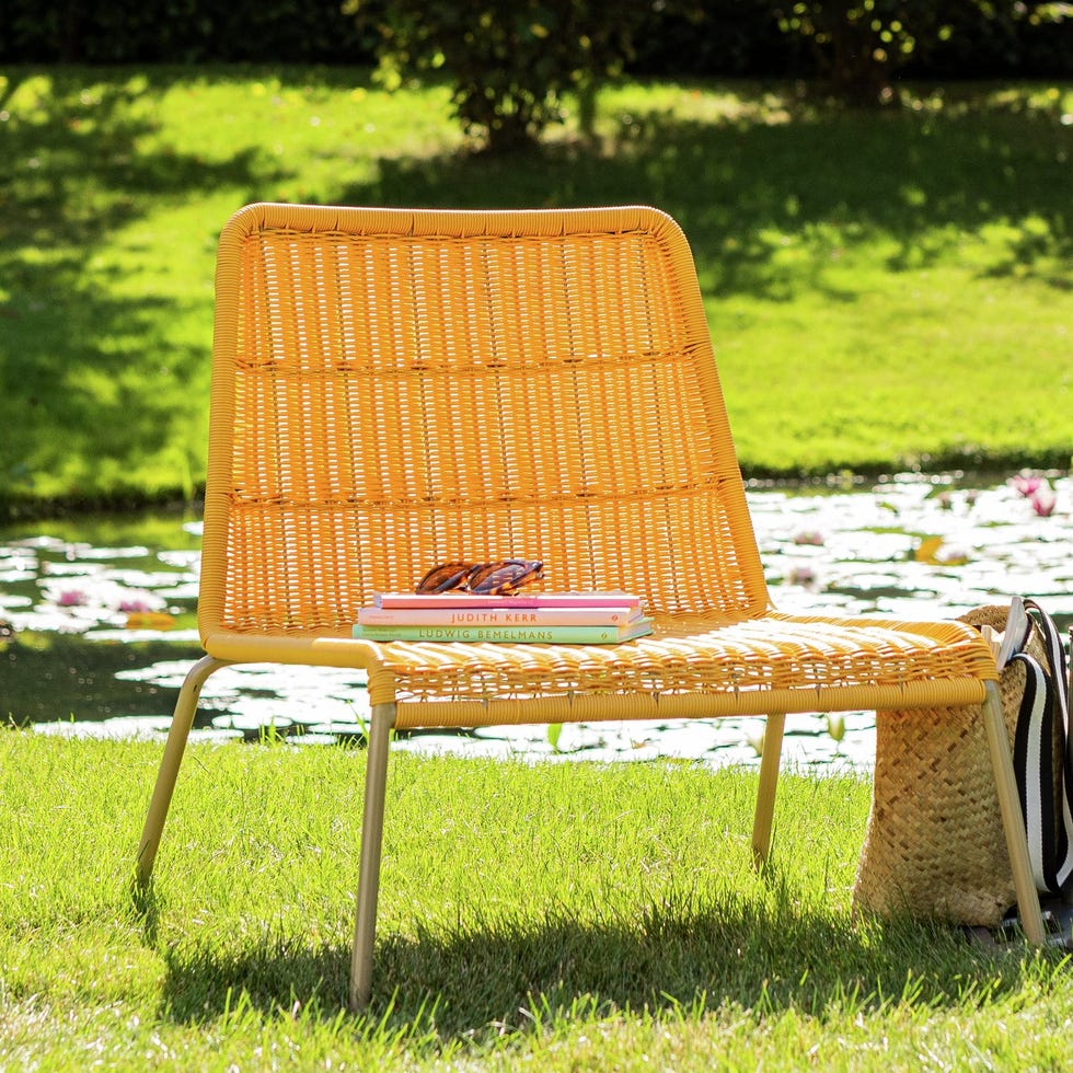 Habitat Sona Rattan Effect Garden Chair - Yellow