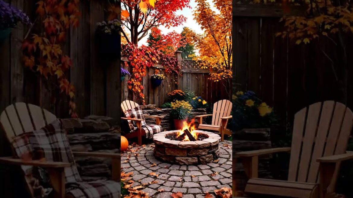 small garden backyard idea in autumn p4 #backyard #garden #short