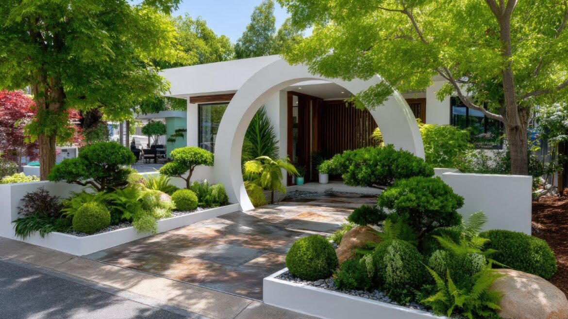 Modern Small Front Yard Garden Ideas | Beautiful Arches & Entry Gates for Instant Curb Appeal
