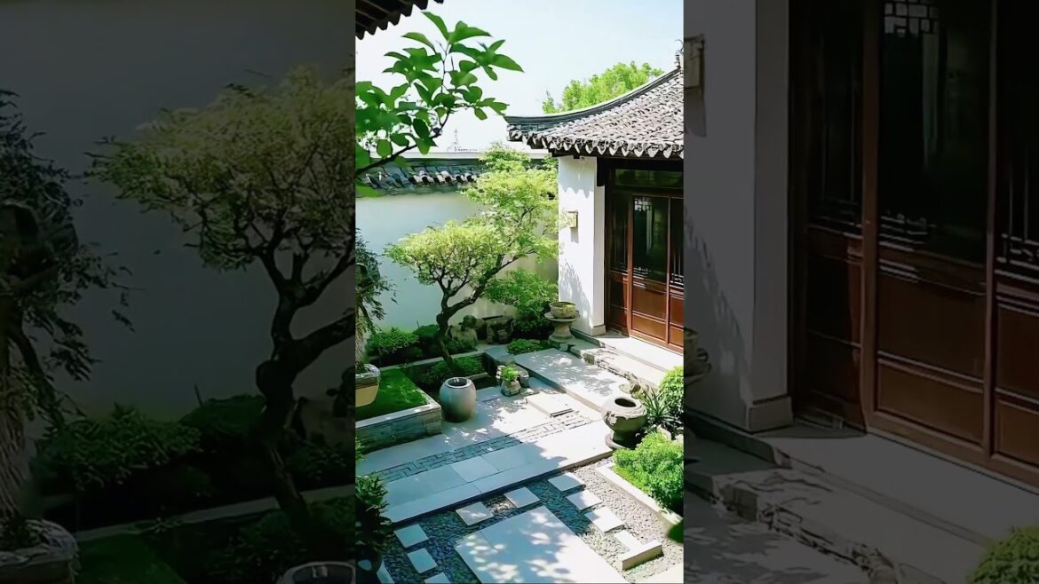 Step into Peace: A Traditional Chinese Courtyard with Serene Garden Elements