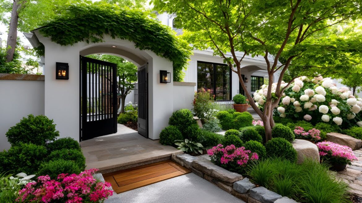 Simple Yet Elegant Entryway Ideas | Small Front Yard Garden with Arches & Gates Simple Yet Elegant Entryway Ideas | Small Front Yard Garden with Arches & Gates