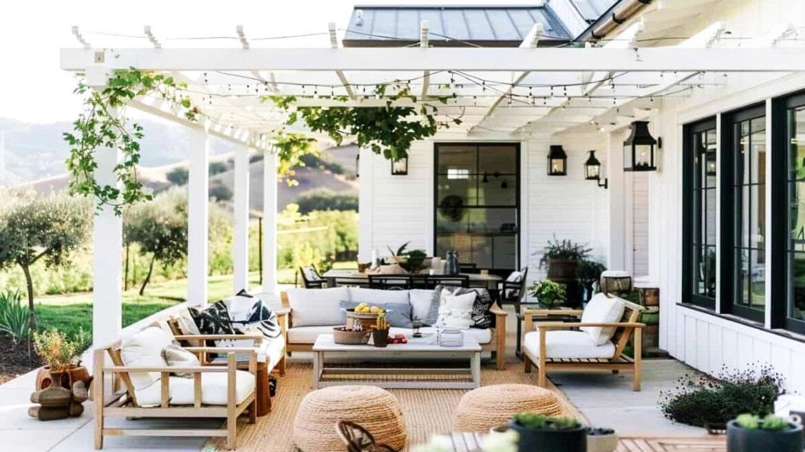 ATTACHED PERGOLA DESIGN IDEAS | BEST ATTACHED TO HOUSE PERGOLA FOR BACKYARD OUTDOOR LIVING SPACE